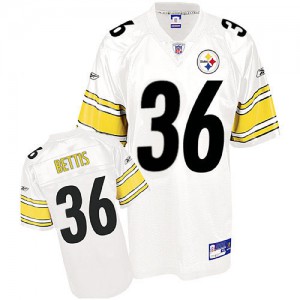 Reebok Pittsburgh Steelers # 36 Jerome Bettis blanc Replica Throwback NFL Maillot Magasin