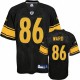 Reebok Pittsburgh Steelers &86 Hines Ward Black With Yellow Number Alternate Authentic Throwback NFL Jersey