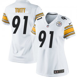 Femmes Nike Pittsburgh Steelers # 91 Stephon tuitti Élite blanc NFL Maillot Magasin