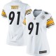 Women Nike Pittsburgh Steelers &91 Stephon Tuitt Elite White NFL Jersey