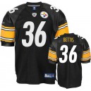 Reebok Pittsburgh Steelers &36 Jerome Bettis Black Team Color Authentic Throwback NFL Jersey