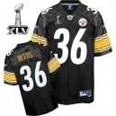 Reebok Pittsburgh Steelers &36 Jerome Bettis Black Team Color Super Bowl XLV Premier EQT Throwback NFL Jersey