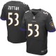 Men Nike Baltimore Ravens &53 Jeremy Zuttah Elite Black Alternate NFL Jersey