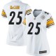 Women Nike Pittsburgh Steelers &25 Brice McCain Elite White NFL Jersey