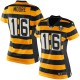 Women Nike Pittsburgh Steelers &16 Lance Moore Elite Yellow/Black Alternate 80TH Anniversary Throwback NFL Jersey