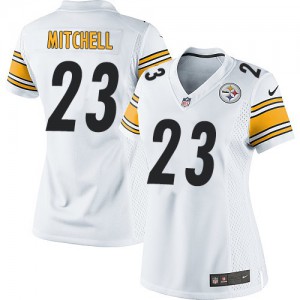 Femmes Nike Pittsburgh Steelers # 23 Mike Mitchell Élite blanc NFL Maillot Magasin