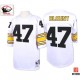 Mitchell And Ness Pittsburgh Steelers &47 Mel Blount White Authentic Throwback NFL Jersey