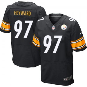 Hommes Nike Pittsburgh Steelers # 97 Cameron Heyward élite noir équipe NFL Maillot Magasin de couleur