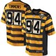 Men Nike Pittsburgh Steelers &94 Lawrence Timmons Elite Yellow/Black Alternate 80TH Anniversary Throwback NFL Jersey