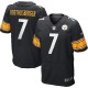 Men Nike Pittsburgh Steelers &7 Ben Roethlisberger Elite Black Team Color NFL Jersey