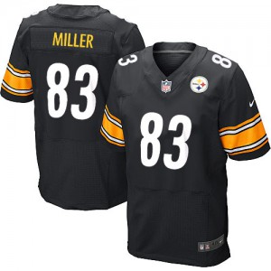 Hommes Nike Pittsburgh Steelers # 83 Heath Miller Élite noire couleur NFL maillot de l'équipe Hommes Nike Pittsburgh Steelers # 83 Heath Miller Élite noire couleur NFL maillot de l'équipe