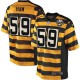 Men Nike Pittsburgh Steelers &59 Jack Ham Elite Yellow/Black Alternate 80TH Anniversary Throwback NFL Jersey