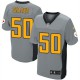 Men Nike Pittsburgh Steelers &50 Ryan Shazier Elite Grey Shadow NFL Jersey