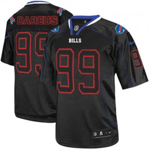 Hommes Nike Bills de Buffalo # 99 Marcell Dareus élite Lights Out noir NFL Maillot Magasin