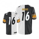 Men Nike Pittsburgh Steelers &16 Lance Moore Elite Team/Road Two Tone NFL Jersey