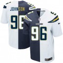 Men Nike San Diego Chargers &96 Jarret Johnson Elite Team/Road Two Tone NFL Jersey