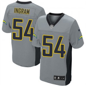 Hommes Nike San Diego Chargers # 54 Melvin Ingram Élite gris ombre NFL Maillot Magasin