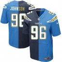 Men Nike San Diego Chargers &96 Jarret Johnson Elite Team/Alternate Two Tone NFL Jersey