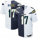 Men Nike San Diego Chargers &17 Philip Rivers Elite Team/Road Two Tone NFL Jersey