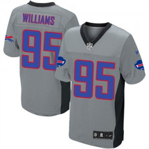 Hommes Nike Bills de Buffalo # 95 Kyle Williams élite gris ombre NFL Maillot Magasin