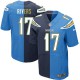 Hommes Nike San Diego Chargers # 17 Philip Rivers élite Team/remplaçant deux tonnes NFL Maillot Magasin