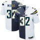 Men Nike San Diego Chargers &32 Eric Weddle Elite Team/Road Two Tone NFL Jersey