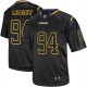 Hommes Nike San Diego Chargers # 94 Corey Liuget Élite Lights Out noir NFL Maillot Magasin