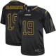 Hommes Nike San Diego Chargers # 19 Lance Alworth Élite Lights Out noir NFL Maillot Magasin