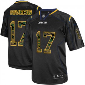Hommes Nike San Diego Chargers # 17 Philip Rivers Élite noire Camo Fashion NFL Maillot Magasin Hommes Nike San Diego Chargers # 17 Philip Rivers Élite noire Camo Fashion NFL Maillot Magasin