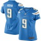Women Nike San Diego Chargers &9 Nick Novak Elite Electric Blue Alternate NFL Jersey