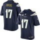 Youth Nike San Diego Chargers &17 Philip Rivers Elite Navy Blue Team Color C Patch NFL Jersey