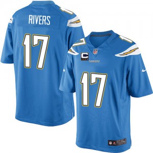 Jeunesse Nike San Diego Chargers # Philip Rivers élite électrique bleu remplaçant 17C Patch NFL Maillot Magasin Jeunesse Nike San Diego Chargers # Philip Rivers élite électrique bleu remplaçant 17C Patch NFL Maillot Magasin