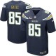 Men Nike San Diego Chargers &85 Antonio Gates Elite Navy Blue Team Color C Patch NFL Jersey