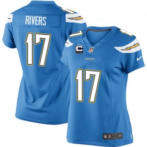 Femmes Nike San Diego Chargers # Philip Rivers élite électrique bleu remplaçant 17C Patch NFL Maillot Magasin Femmes Nike San Diego Chargers # Philip Rivers élite électrique bleu remplaçant 17C Patch NFL Maillot Magasin