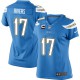 Women Nike San Diego Chargers &17 Philip Rivers Elite Electric Blue Alternate C Patch NFL Jersey