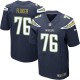 Men Nike San Diego Chargers &76 D.J.Fluker Elite Navy Blue Team Color NFL Jersey