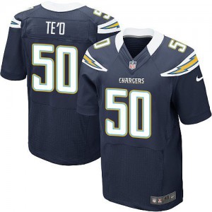 Hommes Nike San Diego Chargers # 50 Manti Te'o élite bleu marine équipe NFL Maillot Magasin de couleur Hommes Nike San Diego Chargers # 50 Manti Te'o élite bleu marine équipe NFL Maillot Magasin de couleur