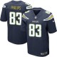 Men Nike San Diego Chargers &83 John Phillips Elite Navy Blue Team Color NFL Jersey
