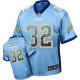 Men Nike San Diego Chargers &32 Eric Weddle Elite Electric Blue Drift Fashion NFL Jersey