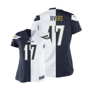 Femmes Nike San Diego Chargers # 17 Philip Rivers élite Team/route deux tonnes NFL Maillot Magasin
