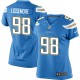 Women Nike San Diego Chargers &98 Sean Lissemore Elite Electric Blue Alternate NFL Jersey