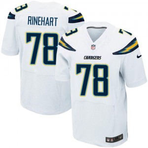 Hommes Nike San Diego Chargers # 78 Tchad Rinehart Élite blanc NFL Maillot Magasin