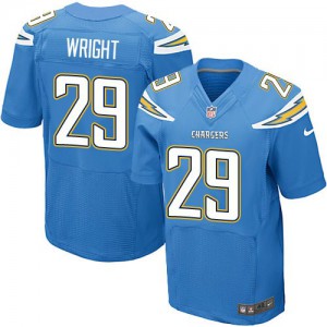Hommes Nike San Diego Chargers # 29 Shareece Wright élite Electric Bleu remplaçant NFL Maillot Magasin