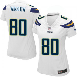 Femmes Nike San Diego Chargers # 80 Kellen Winslow Élite blanc NFL Maillot Magasin