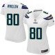 Women Nike San Diego Chargers &80 Kellen Winslow Elite White NFL Jersey