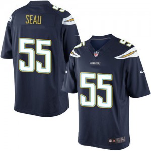 Couleur NFL maillot de l'équipe jeunesse Nike San Diego Chargers # 55 Junior Seau Élite Navy Blue