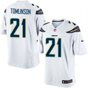 Jeunesse Nike San Diego Chargers # 21 LaDainian Tomlinson Élite blanc NFL Maillot Magasin