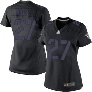 Femmes Nike Baltimore Ravens # 27 Ray Rice élite noir incidence NFL Maillot Magasin