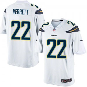 Jeunesse Nike San Diego Chargers # 22 Jason Verrett Élite blanc NFL Maillot Magasin