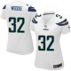 Women Nike San Diego Chargers &32 Eric Weddle Elite White NFL Jersey